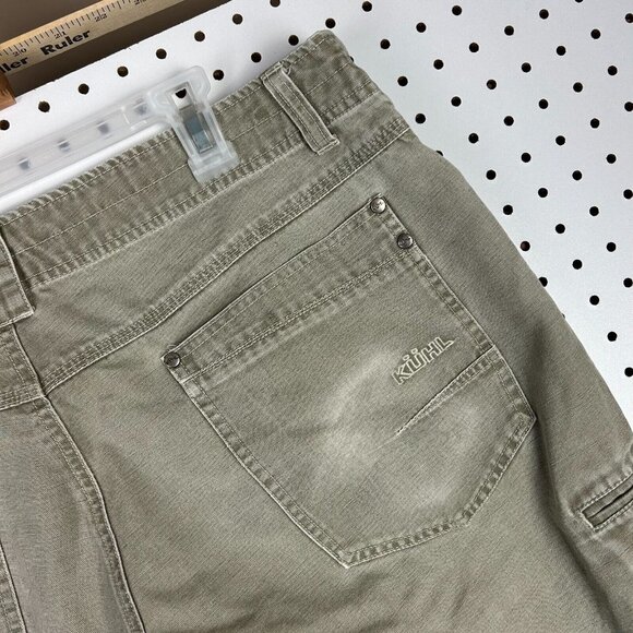 Kuhl‎ Outkast Chino Outdoor Pants Men 38x32 Khaki Tan Patina Dye Tactical Casual - Picture 5 of 9